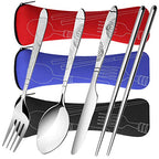 6 Pack Reusable Flatware Sets Knife (6Pack-24PCS)