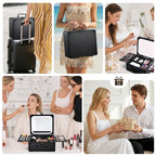Makeup Bag with LED Mirror (Black)