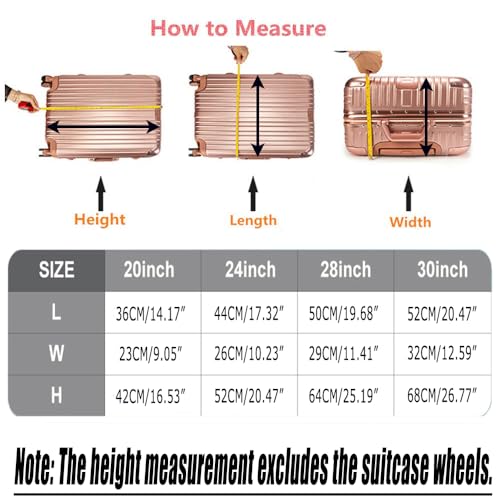 24 Inch Waterproof Clear Suitcase Cover (Gray Trim-0.4mm / 24" Suitcase Cover.)