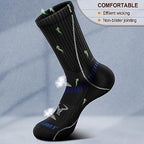Men 6 Pack Athletic Compression Crew Socks for Running Gym Sports (11-13 / Black 3712)