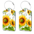 2 Pcs Luggage Tags for Suitcases (Sunflower)