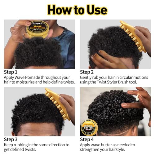 Hair Twist Sponge Brush Twist Styler Comb for Black Men