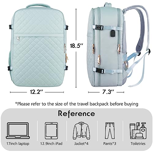 Large Travel Backpack Women (17.3 inch / Blue)