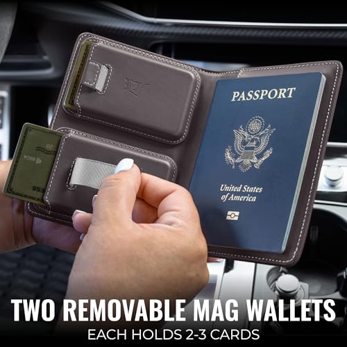Passport Wallet with Holder for AirTag (Slate)