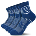 Ankle Compression Socks Women Men Plantar Fasciitis Relief 3 Pairs (X-Large / Dark Blue(3 Pairs))