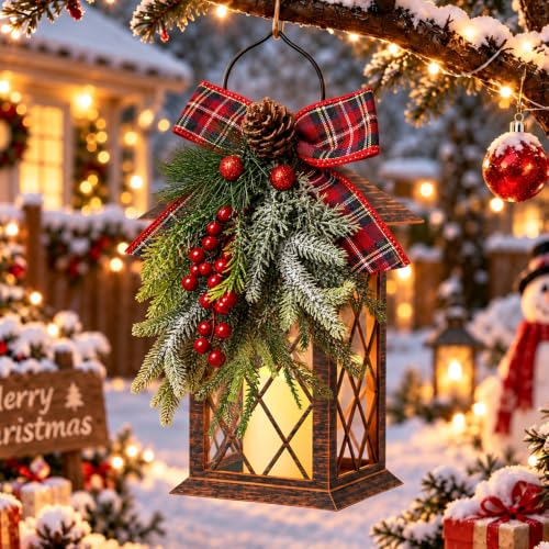Christmas Solar Lanterns Outdoor Lantern (Christmas-1Pack)