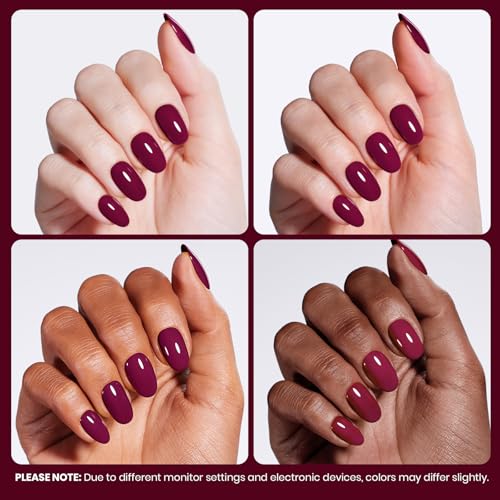 Beetles Dark Red Gel Polish (C - Creme Red | Burgundy Red)