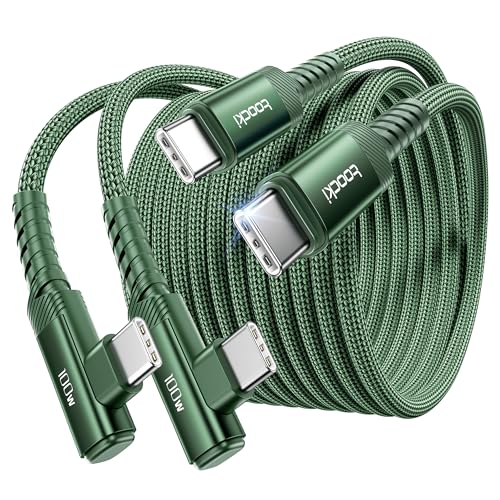 USB C Cable 10ft 2Pack (10+10FT / Green)
