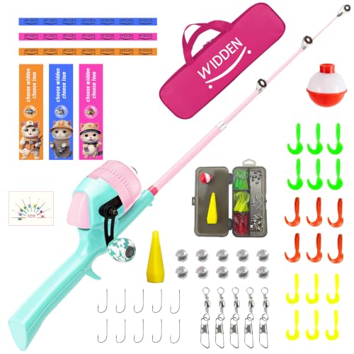 Kids Fishing Pole (Mint Blue & Sugar Pink)