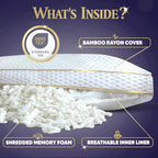 King 2 Pack Memory Foam Pillow (King (Pack of 2))