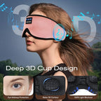 Sleep Mask with Bluetooth Headphones (Pink)