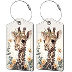 2 Pack Luggage Tag for Suitcase (Giraffeh)