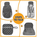 Lightweight Packable Backpack 20L (20 L / Black, White Polka Dot)