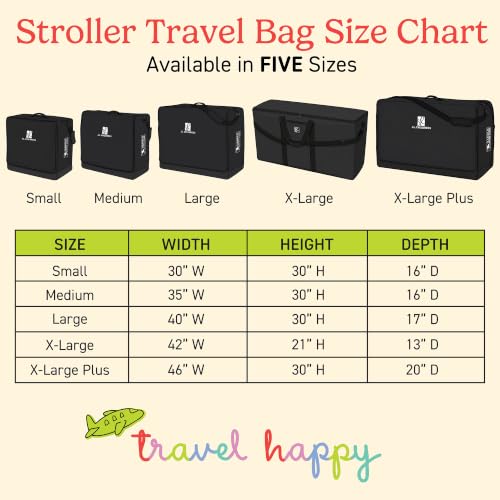 Single & Double Stroller Travel Bag (X-Large / Unpadded)