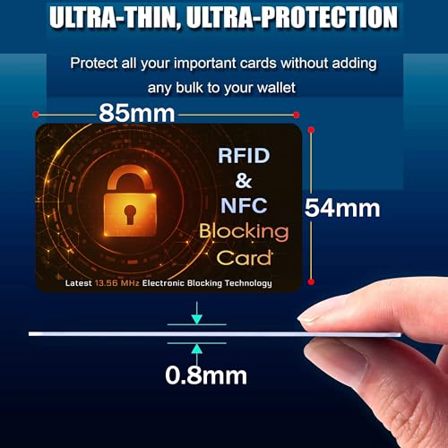 10 Pack RFID Blocking Card for Credit Debit Card (Oragne SL)