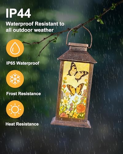 Solar Lanterns Outdoor Waterproof Garden Decor Birthday Gifts for Women Mom Grandma Sister