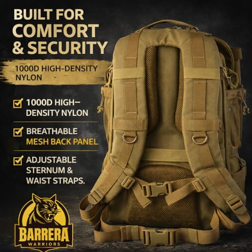 BARRERA Tactical Backpack 50L (Coyote Brown / 50 L)