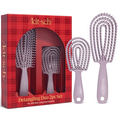 Flexi Flow Duo Detangler Brush (Soft Violet / 2 Pcs)