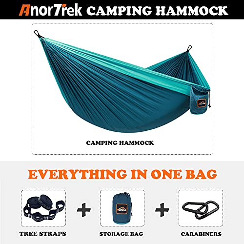 Camping Hammock (Blue&dark Blue / Single 110''L x 55''W)