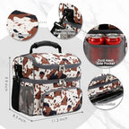 Double Layer Cooler Insulated Lunch Bag Adult Lunch Box Large Tote Bag for Men (Cow)