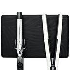 Heat Resistant Station Mat for Hair Straightener (2 Pack (Black, 10.75"x6.75"))