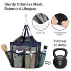 Mesh Shower Caddy Portable with Drawstring (Dark Blue with Drawstring)