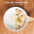 Ceramic Nonstick Frying Pan Skillets (White / 8+9.5+11 Inch)