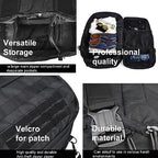 3 In 1 Tactical 45L Military Backpack Travel Duffle Bag for Weekender Gym Workout Deployment (Medium (45L) / Black)