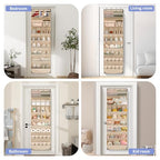 1 Pack Over The Door Shoe Organizer (BEIGE / 25+ Pairs)