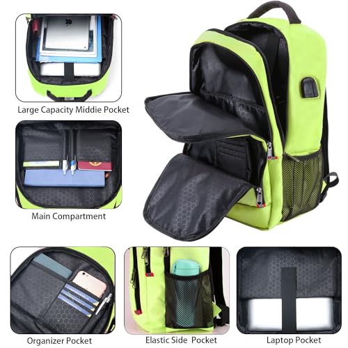 17.3in Laptop Backpack for Men (Large / Green)