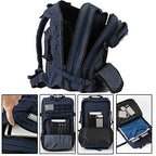 45L Military Tactical Backpack combat Molle Army Assault Pack CCW 3 Day survival Bag Hiking rucking Rucksack heavy duty backpack (3.1 Dark Blue)