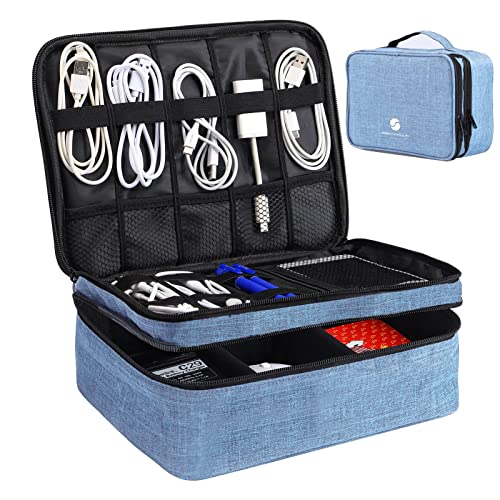 Travel Electronics Organizer (Denim blue)