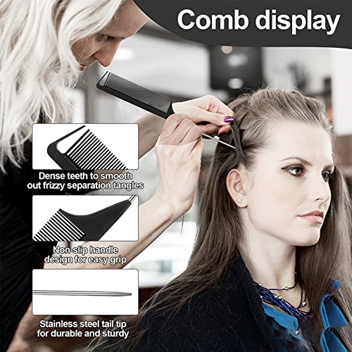 3Pcs Slick Back Hair Brush (Black)