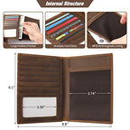 Leather Passport Holder RFID Blocking Passport Travel Wallet Cover Case for Men Women Brown JC17 (JC17-Light Brown)