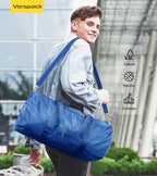 Small Duffel Bag 20 Inches Foldable Lightweight Gym Bag with Inner Pocket for Travel Sports (20 Inches Blue / 20 INCHES)