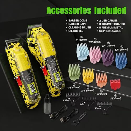 Professional Hair Clippers for Woman (Yellow Set)