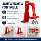 Portable Door Stopper Door Lock for Travel Anti Theft Door Blocker (Red)