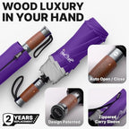 Compact Travel Umbrella for Rain (Purple)