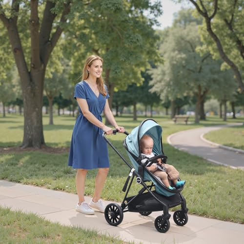 Lite 2.0 Baby Stroller with Newborn to Tollder Mode (Blue)