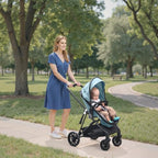 Lite 2.0 Baby Stroller with Newborn to Tollder Mode (Blue)