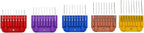 Professional Animal Stainless Steel 5 Color Guide Comb Set Compatible with andis Oster A5 wahl km10 10#/15#/30# Detachable Blade，Cutting Length 3mm-16mm