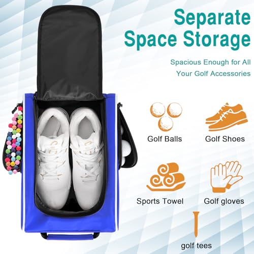Golf Shoe Bag for Travel (Blue)