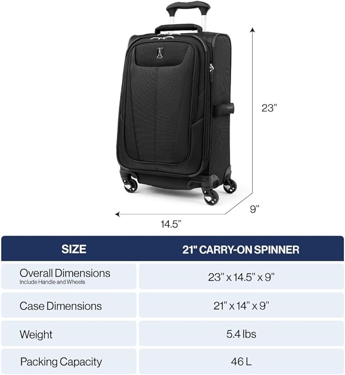 Travelpro Maxlite 5 Softside Expandable Carry-On Luggage - Image 3