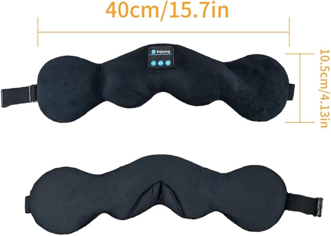 Bluetooth 5.4 Headphones Headband Eye Mask Wireless Sleep Mask，Blackout - Image 6