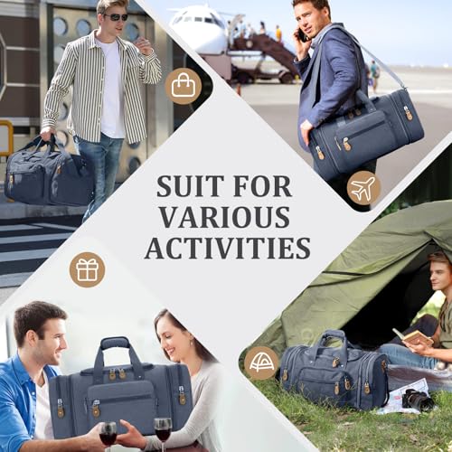 Canvas Duffle Bag (Denim Blue / X-Large-60L (Without Shoe Compartment))