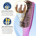 Gentle Purple Neon Full Size Hair Brush (Large / Purple)