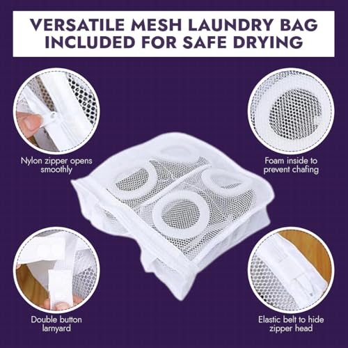 Shoe washing machine bag and dryer kit (Pastel Pink)