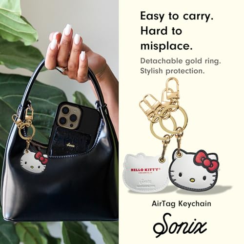 x Sanrio Character Keychain Case Compatible with Apple AirTag (Hello Kitty)