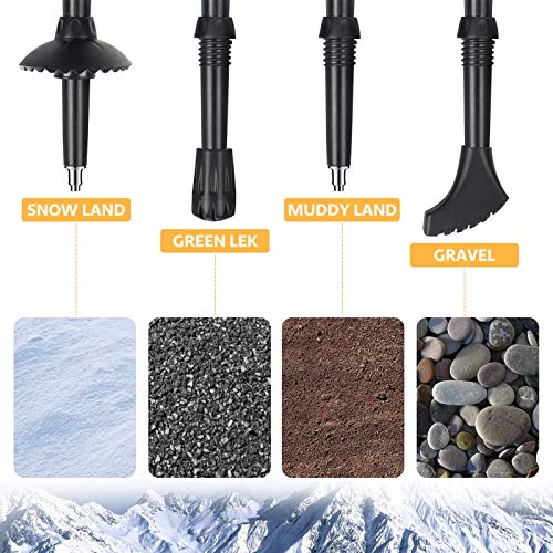 Hiking Poles Collapsible (Black (110-130cm))
