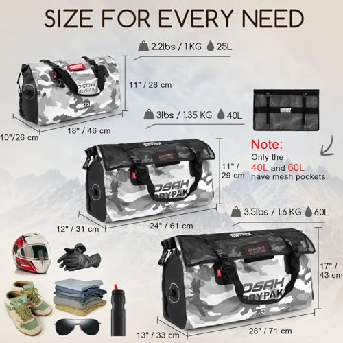 Waterproof Duffel Bag (Sky Grey / 40L)